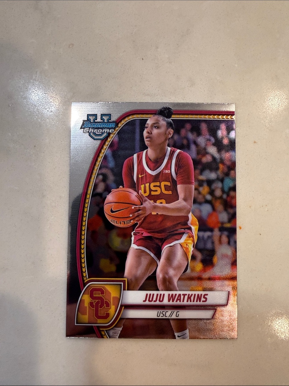 USC JuJu Watkins Basketball Trading Card - Red/Gold